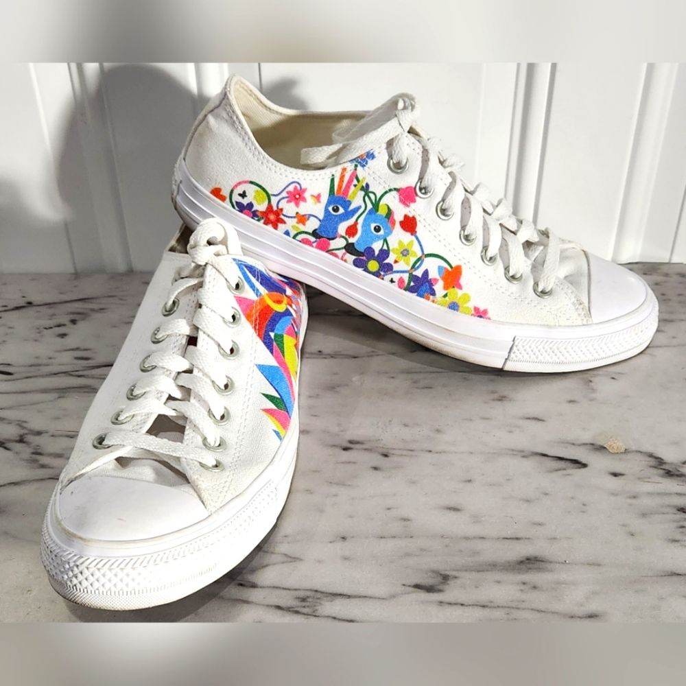 Converse gay pride artwork converse men's 9/women's 11 sneakers